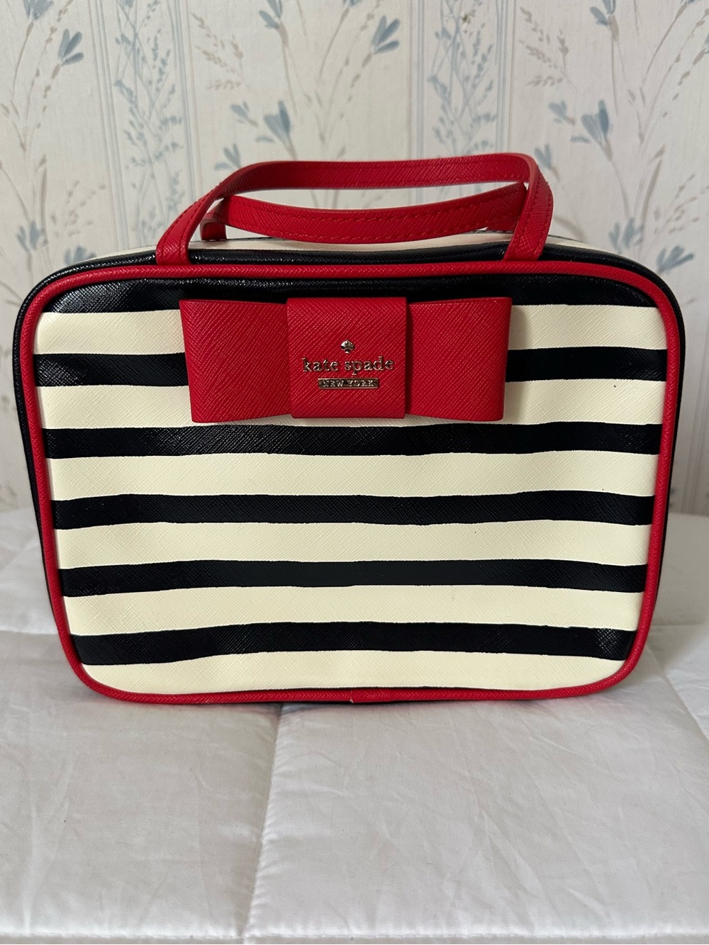 Kate Spade Striped Cosmetic Case